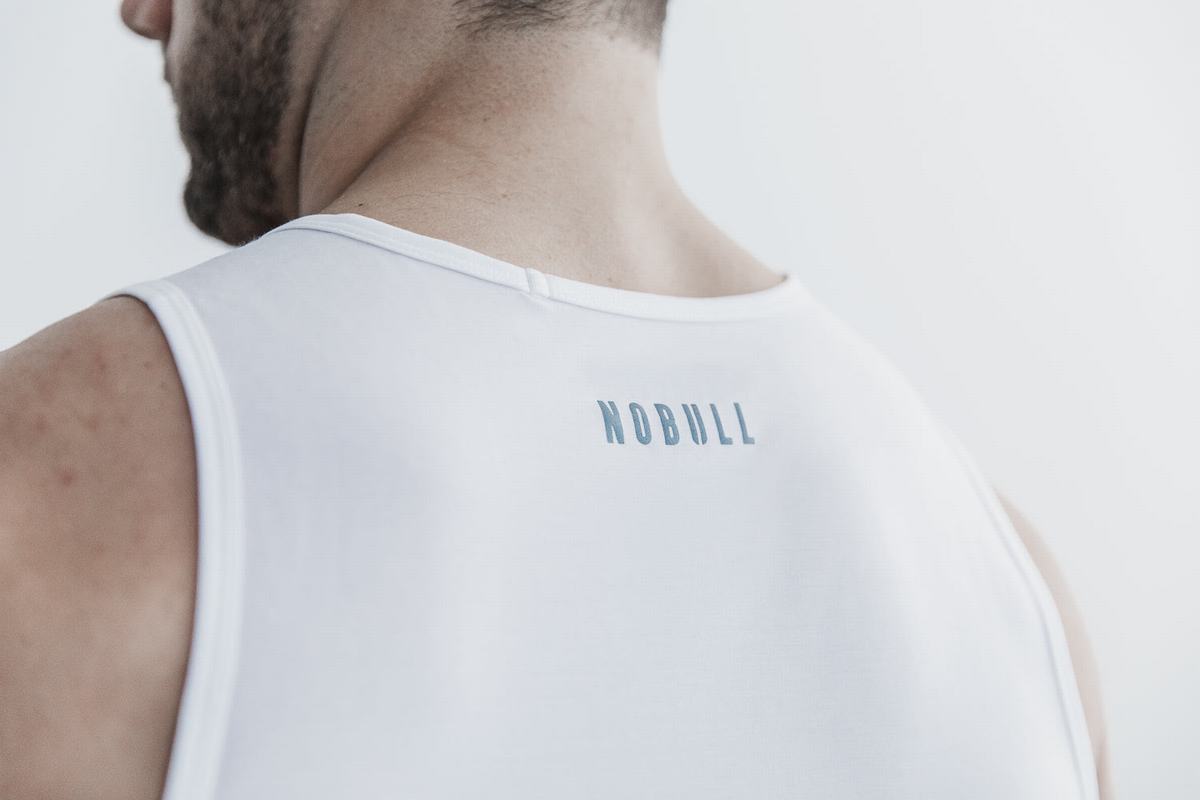 Nobull Wodapalooza Dip-Dye Men's Tank Tops Blue | Australia (NB4915)